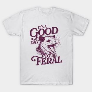 It's a Good Day to be Feral - Opossum T-Shirt